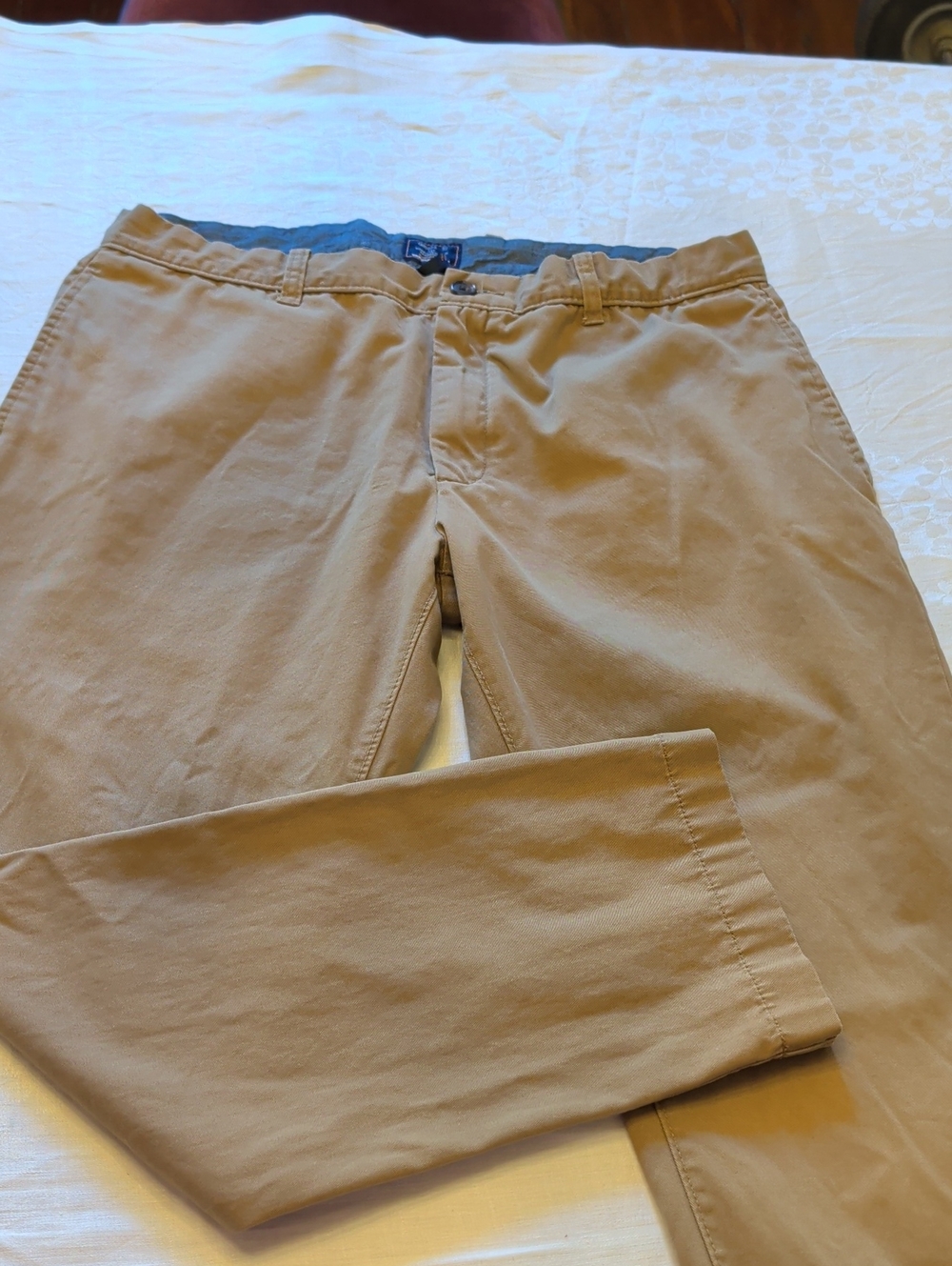 Gap 36x30 Men's Tan Chino Pants - Cotton Flat Front Classic
